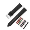 CongYi Thin Genuine Leather Watch Strap 8mm 10 12 13 14 15 16 17 18 19 20mm 21 22mm Smooth Watchband Stainless Steel Buckle Band(Black_15mm) view 2