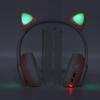 aqxreight Cat Ear Headphones with LED Lights Foldable Over Ear Headset for Kids Adjustable Headband Soft Earmuffs for Comfort Clear Bass Sound view 4