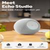 Amazon Echo Studio (newest model), Immersive spatial audio and Dolby Atmos, Designed for Alexa+, Glacier White view 2