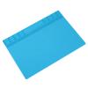 350MM*250MM Heat Maintenance Platform Mat for PhoneComputer Repair with Storage Grid, Anti-High Temperature Silicone Pad for Repair Techs (Light Blue) view 1