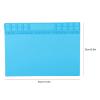 350MM*250MM Heat Maintenance Platform Mat for PhoneComputer Repair with Storage Grid, Anti-High Temperature Silicone Pad for Repair Techs (Light Blue) view 2