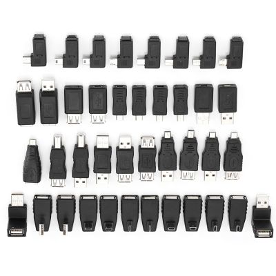 Keenso USB2.0 Mini Micro Adapters Assortment Pack 40 HighQuality Converters Backwards Compatible Solves Connection Troubles for Home and Office Use Black 40 Pack