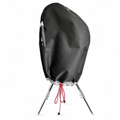R-Sky Standard Plus Telescope Cover, UV-Resistant Ripstop, Black/Silver, for EQ/GEM Mounts (Black, L (Large))