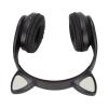 aqxreight Glowing Cat Ears Headphone with Dynamic Bass and Comfortable Design for Young Music Enthusiasts (Black) view 2