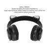 aqxreight Glowing Cat Ears Headphone with Dynamic Bass and Comfortable Design for Young Music Enthusiasts (Black) view 3