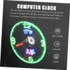 Angoily 4pcs USB LED Clock Fan with Temperature Display Portable Mini USB Gooseneck Fan for Travel Office and Home Cooling Lightweight and Durable Design view 2