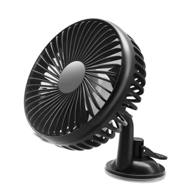 POPETPOP 1PC Portable USB Car Fan Low Noise Adjustable Electric Cooling Fan for Cars Lightweight and Rotatable for Summer Use Vehicles Black