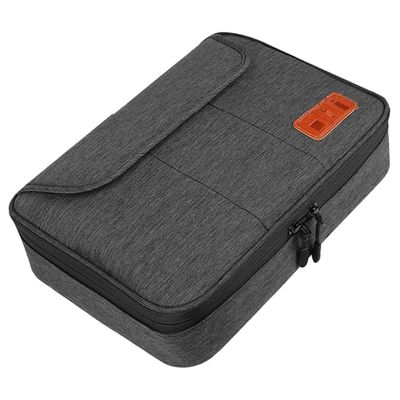 BRIGHTFUFU Double Layer Large Cord Organizer Case for Electronic Accessories Travel Storage Bag for Cables Chargers and Gadgets Sturdy Portable Design for Travel and Home Use