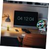Angoily USB LED Clock Fan with Temperature Portable Mini Gooseneck Cooling Fan for Computer Flexible Design for Summer for Desk and Travel Use view 4