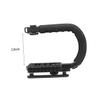 Angoily U Shape Camera Stabilizer Handle Grip with Three Hot Shoe Design for DSLR and Camcorder Skid Pads for Enhanced Stability for Video Capture view 2