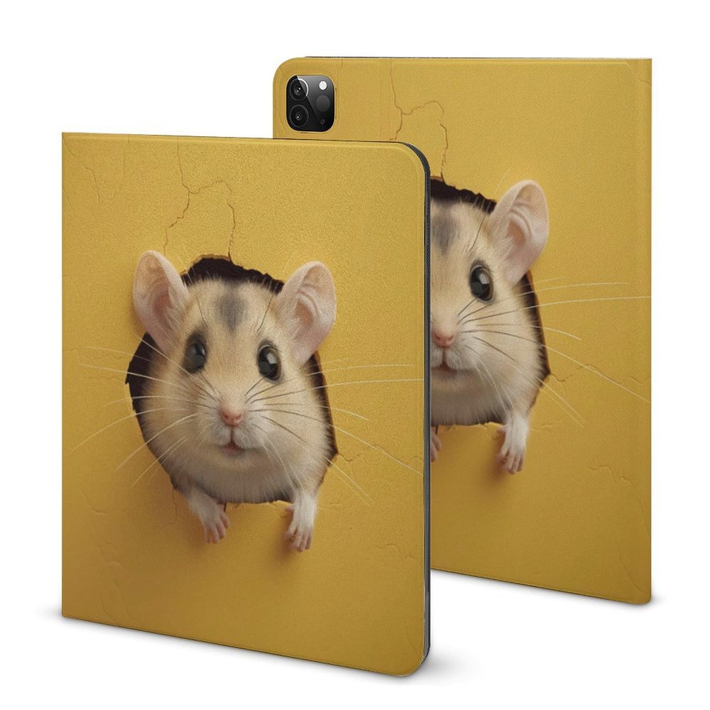 3D Hamster Tablet Case Slim Fit Standing Cover with Pencil Holder Compatible with Ipad IPAD Pro 2020 11in