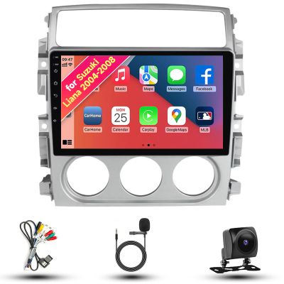 Radio for Suzuki Liana 2004-2008 Android 13 9" IPS Touch Screen, Car Stereo with CarPlay & Android Auto, GPS Navigation DSP SWC 5G WiFi Camera 8CORE 4+64GB