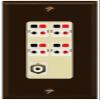 RiteAV 4 Port Speaker Wire Plug Jack Wall Plate with 1 RCA for Subwoofer - 1 Gang Decorative [Brown/Ivory] view 1