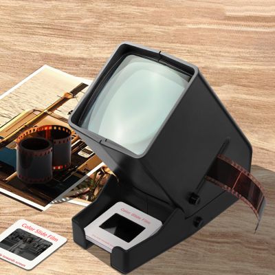XDTKJDZ Slide and Film Viewer, Slide Projecter for Old Slides, Viewing Slide Projector, Color Temperature 6000K, 3X Magnification, for All 5cm*5cm (2 * 2'') and 135 Negatives,Old Slides