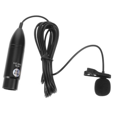 BESTonZON 48V XLR Three-Pin Lavalier Microphone Professional Wearable Mic Collar Clip for Audio Recording Compatible Streaming Devices and Cameras