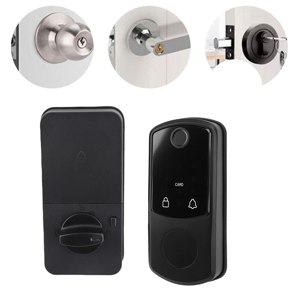 TOPINCN Auto Lock Smart Lock with Keypad, Fingerprint Unlock Digital for Home Office Apartment, No Drilling Required, Suitable for Door Thickness 35  55mm