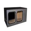 12" Dual Vented Solo X Sub Box-All 1" MDF-Black Super Weave Carbon Fiber Faceplate view 1
