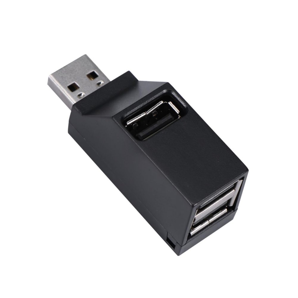DOITOOL Port USB Hub Adapter Mini USB Hub Splitter for PC Portable Hard Drives Compact Design Black
