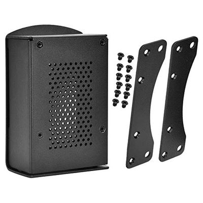 Aluminum Alloy 4 Model B Case Box Enclosure with Heatsink Bracket Black (Black)