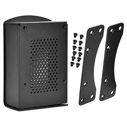 Aluminum Alloy 4 Model B Case Box Enclosure with Heatsink Bracket Black (Black)
