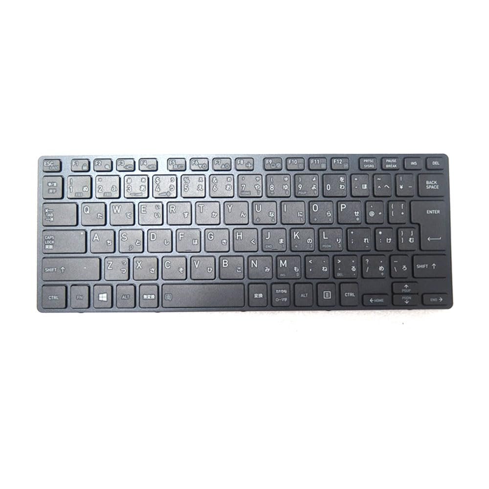Japanese JP Laptop Keyboard for Toshiba Tecra X40-D X40-D-15F X40-D-179 X40-D-17C X40-D-18D X40-D-1DT Black with Frame