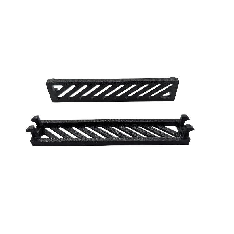 2X - 3.5 inch Disk Drive Bay Cover Slotted Diagonal Black Replacement Computer Tower Parts.