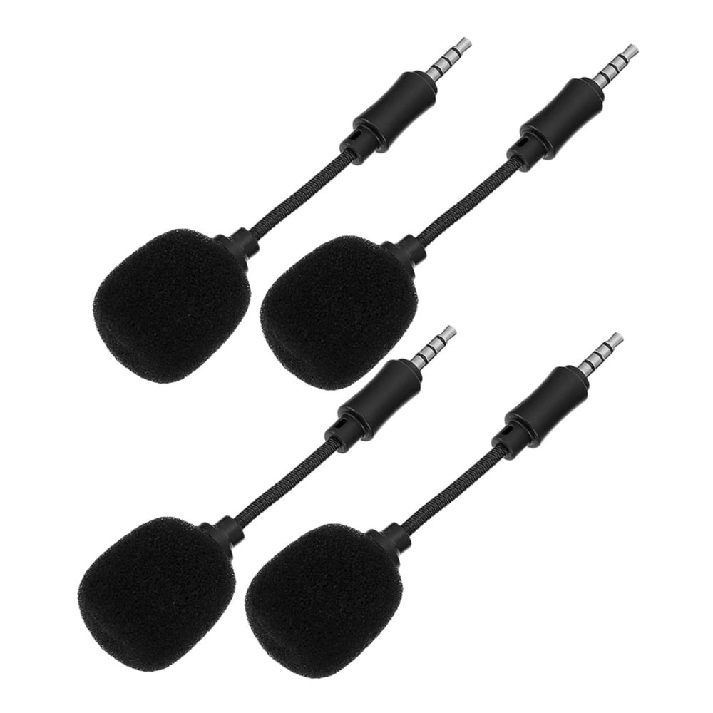 BESPORTBLE 4PCS Mini Noise Reduction Microphone for Recording Live Streaming Karaoke Plug and Play for PC and Smartphone Portable Condenser Mic