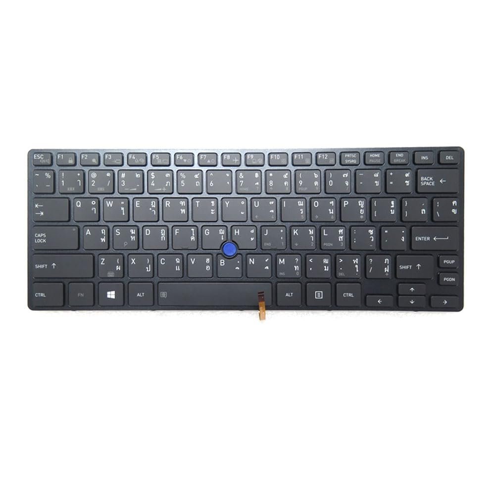 Thailand TI Laptop Keyboard for Toshiba Portege X30-E-1GE X30-E-1GF X30-E-1GG X30-E-1GJ X30-E-1GM X30-E-1GU X30-E-1HF X30-E-1HJ X30-E-1HL Black with Backlit&Pointing