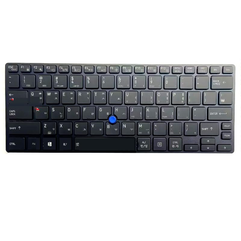 Korea KR Laptop Keyboard for Toshiba Portege X30-F-10N X30-F-10Q X30-F-11N X30-F-12R X30-F-12T X30-F-12U X30-F-13M X30-F-14T Black with Backlit&Pointing