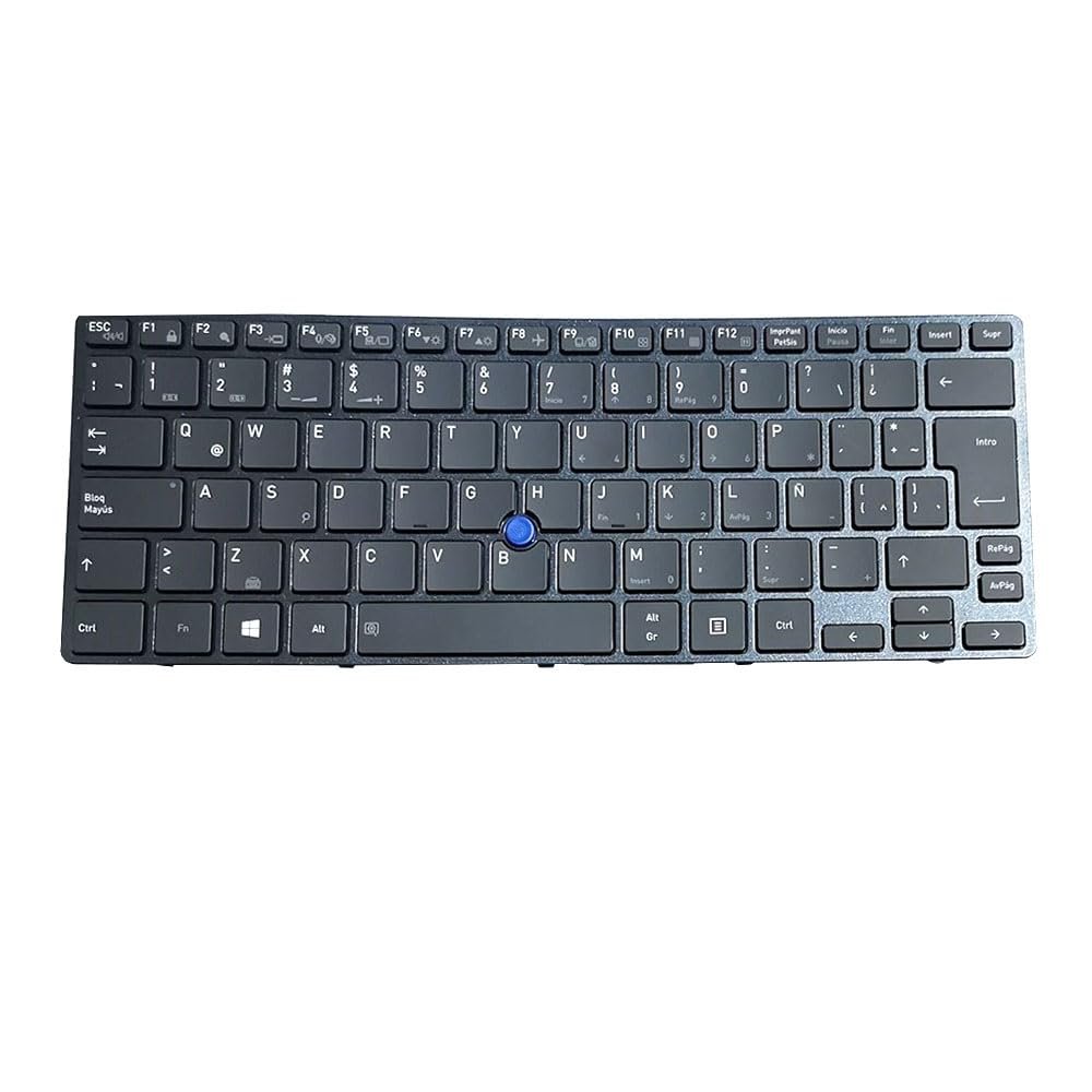 Latin America LA Laptop Keyboard for Dynabook Portege X40-G X40-G-0K300J X40-G-0K500J X40-G-10R X40-G-10T X40-G-10Z X40-G-110 X40-G-122 Black with Backlit&Pointing