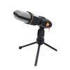 Toddmomy Wired Condenser Microphone with Clip Holder for Podcasting Streaming and Karaoke Compatible with Skype MSN for PC and Laptop Black view 1