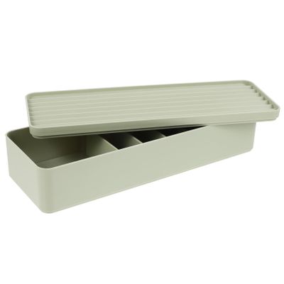 TEHAUX Cable Storage Box Wire Organizer Box Compartment Design Desk Cord Organizer Organize Your Cables