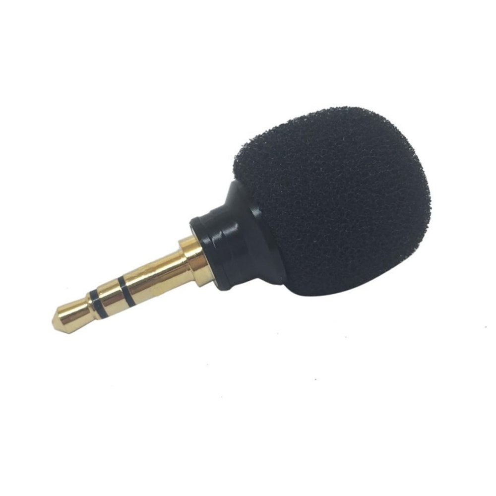 JOINPAYA Mini Stereo Microphone for and Chatting Portable and Lightweight Compatible Smartphones and Laptops High Audio Quality for Mobile Use Black
