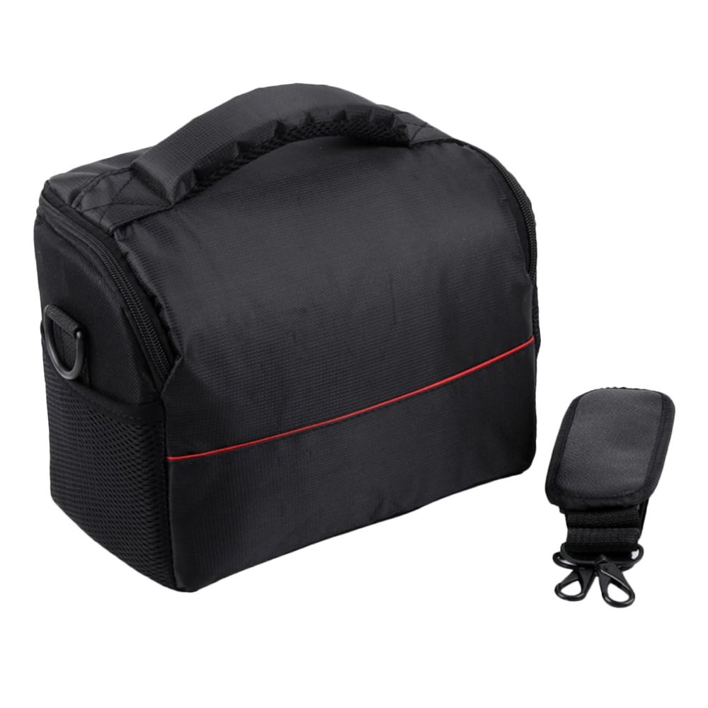 KONTONTY Portable Camera Case Shoulder Bag for DSLR Mirrorless Cameras Lightweight Storage with Protective Lining Mesh Pocket for Lenses Accessories