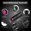 10x36 Monocular Telescope, Compact Handheld Mini Pocket Small Portable Size ED Lens Fully Multi-Coated HD BAK-4 Prism Optics Professional Waterproof Fogproof for Adults Hiking Bird Watching Travel view 2