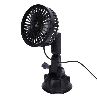 Aramox Car Fans USB Suction Cup Fan 3 Speed Air Circulation Fan 360 Degree Adjustable Cooling Fan for Car Truck Van SUV RV (Short)