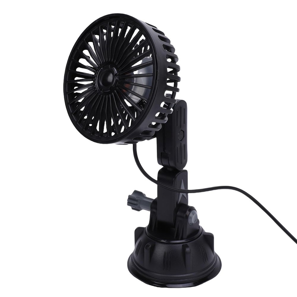 Aramox Car Fans USB Suction Cup Fan 3 Speed Air Circulation Fan 360 Degree Adjustable Cooling Fan for Car Truck Van SUV RV (Short)