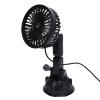 Aramox Car Fans USB Suction Cup Fan 3 Speed Air Circulation Fan 360 Degree Adjustable Cooling Fan for Car Truck Van SUV RV (Short) view 1