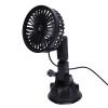 Aramox Car Fans USB Suction Cup Fan 3 Speed Air Circulation Fan 360 Degree Adjustable Cooling Fan for Car Truck Van SUV RV (Short) view 3