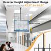 Ceiling TV Mount Adjustable Hanging Ceiling TV Bracket Fits Max 100 inch LCD LED OLED 4K TVs,Pole Ceiling Mount Supports up to 176lbs, Max VESA 800x600mm,Black view 3