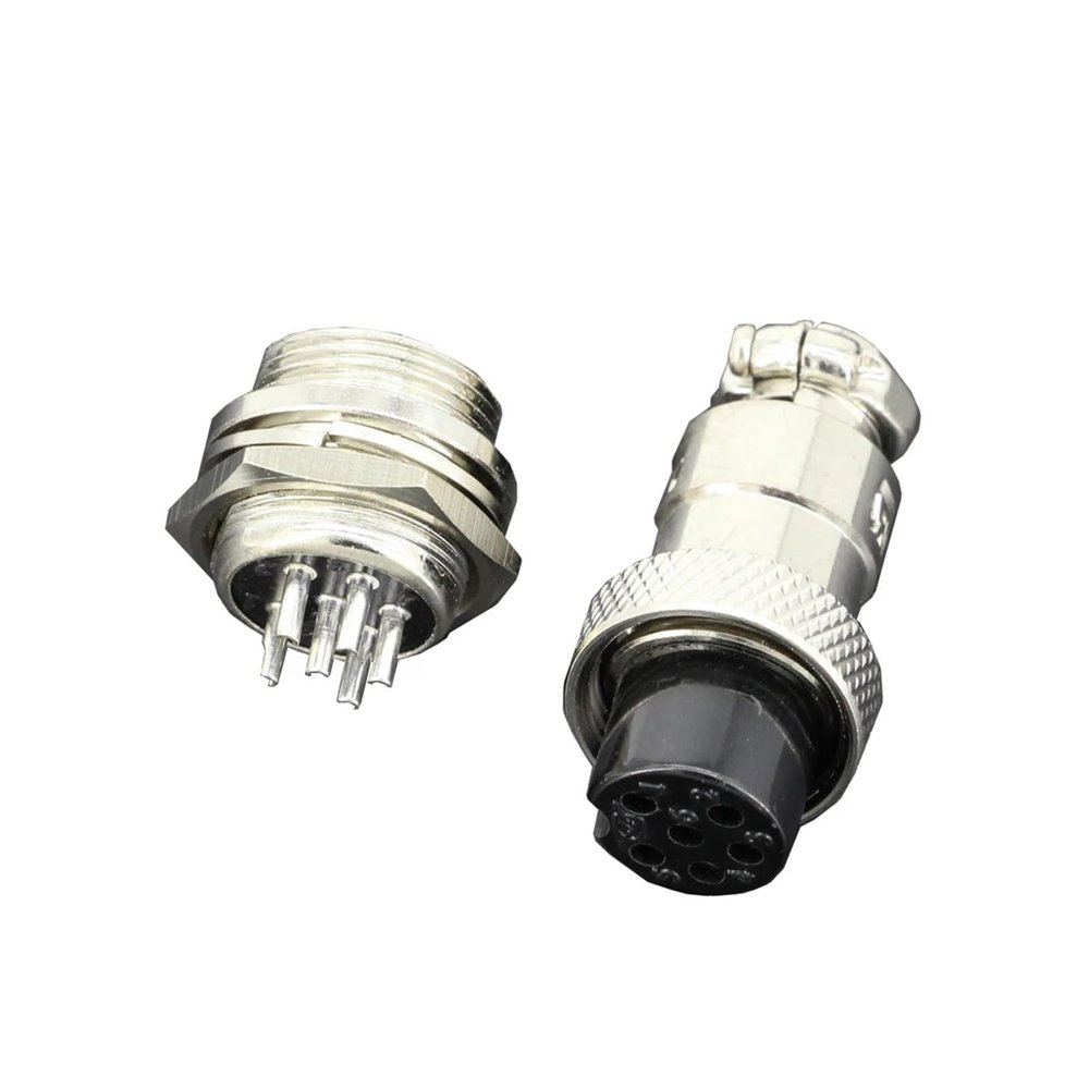 BOXUWFO 6 PIN 12mm GX12-6 Screw Aviation Connector pl;/UG The Aviation pl;/UG Cable Connector Regular pl;/UG and Socket(10 Sets)