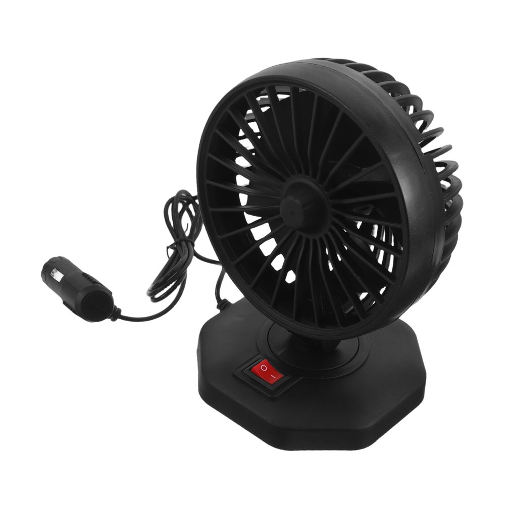 Alipis 12V Adjustable Speed Low Noise Vehicle Cooling Fan with Suction Cup Mount for Backseat Travel Durable Design for Cars Tractors and More