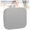 55mm Square Lens Hood, Aluminum Alloy Universal Metal Hood Shade, Non Reflective Matte Finish, Camera Lens Hood with Hood Cap, Easy Installation, Thread Mechanics (Silver) view 2