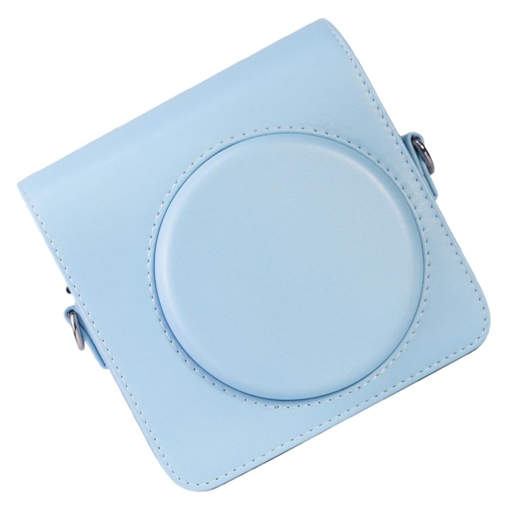 CONGARTENO Protective Camera Bag Strap for Square Pu Leather Case for Daily Use and Travel Compatible Square Blue