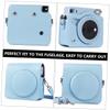 CONGARTENO Protective Camera Bag Strap for Square Pu Leather Case for Daily Use and Travel Compatible Square Blue view 4