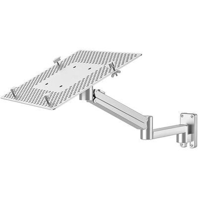 Laptop Wall Mount, Adjustable Vented Cooling Laptop Platform with 90 Elevation Angle and 30 Top Viewing Angle, Full Hole Heat Dissipation, Flexible Multi-Angle Rotation for Home and Office