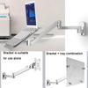 Laptop Wall Mount, Adjustable Vented Cooling Laptop Platform with 90 Elevation Angle and 30 Top Viewing Angle, Full Hole Heat Dissipation, Flexible Multi-Angle Rotation for Home and Office view 2