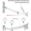 Laptop Wall Mount, Adjustable Vented Cooling Laptop Platform with 90 Elevation Angle and 30 Top Viewing Angle, Full Hole Heat Dissipation, Flexible Multi-Angle Rotation for Home and Office view 3