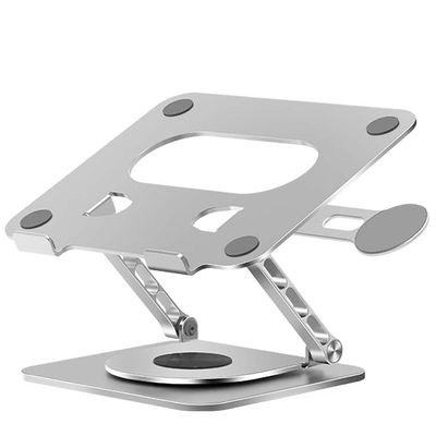 360 Rotation Laptop Arm Mount, Adjustable Height Laptop Stand with Magnetic Mobile Phone Holder, 10KG Load-Bearing, Adjustable Height and Angle at Will Suitable for 11-17 Inch Laptops/Tablets