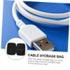 CONGARTENO 2pcs Waterproof Electronics Organizer Bag for Travel Compact Cable Storage Case Black Tie Wire Organizer for Earphones and Chargers view 4